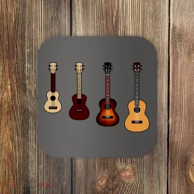 Ukulele Quad Coaster