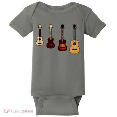 Ukulele Quad Baby Bodysuit