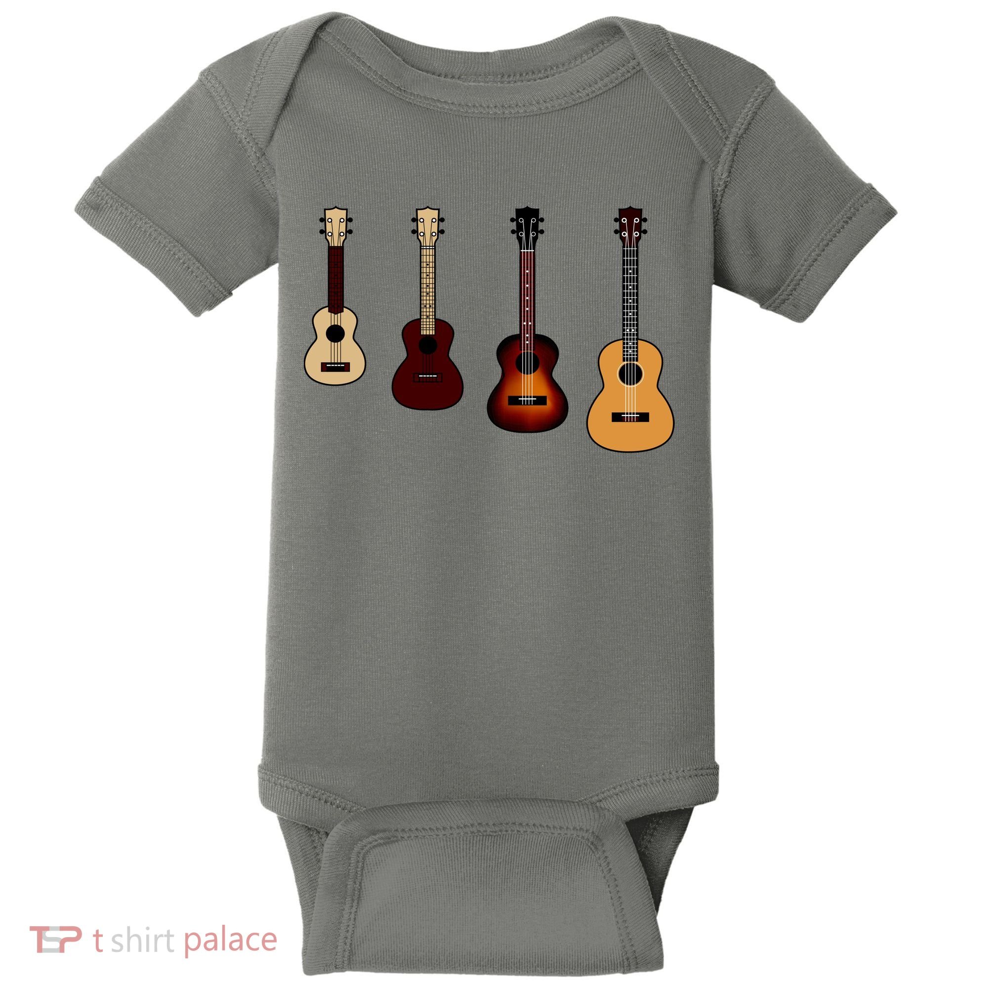 Ukulele Quad Baby Bodysuit