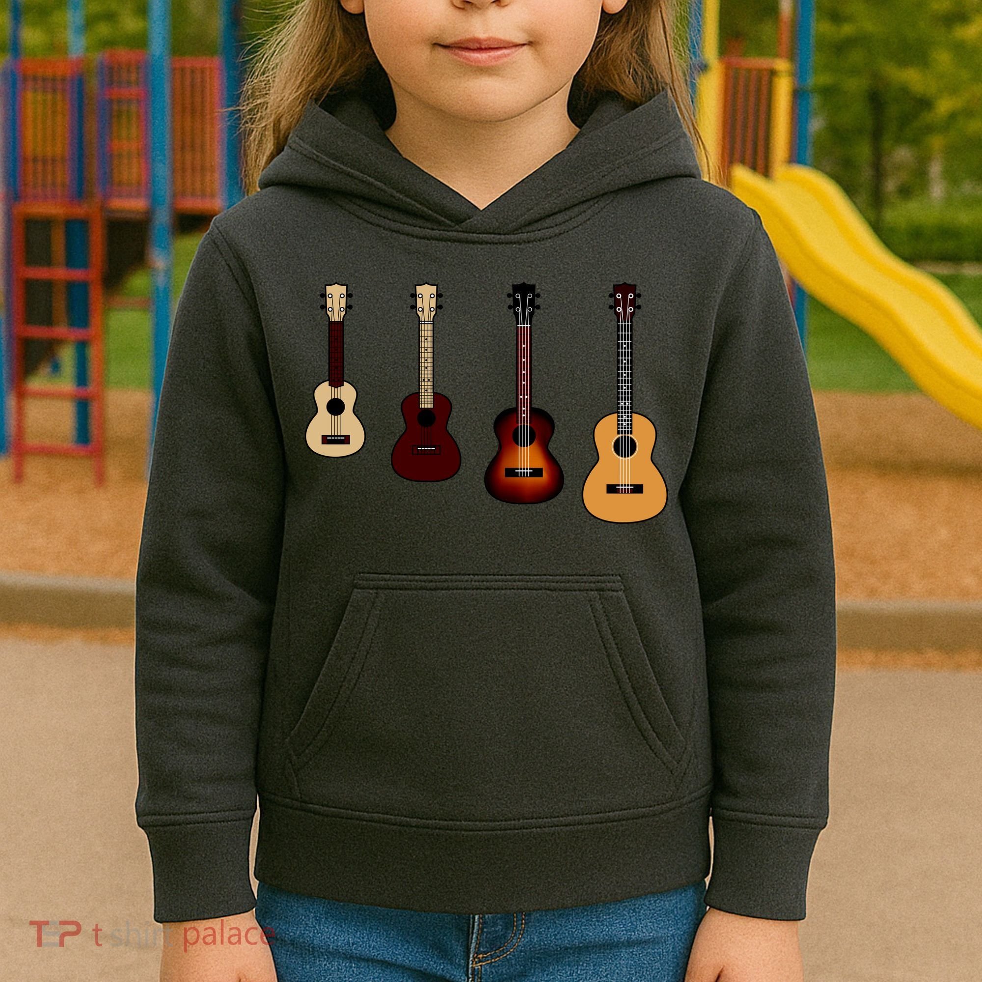 Ukulele Quad Kids Hoodie