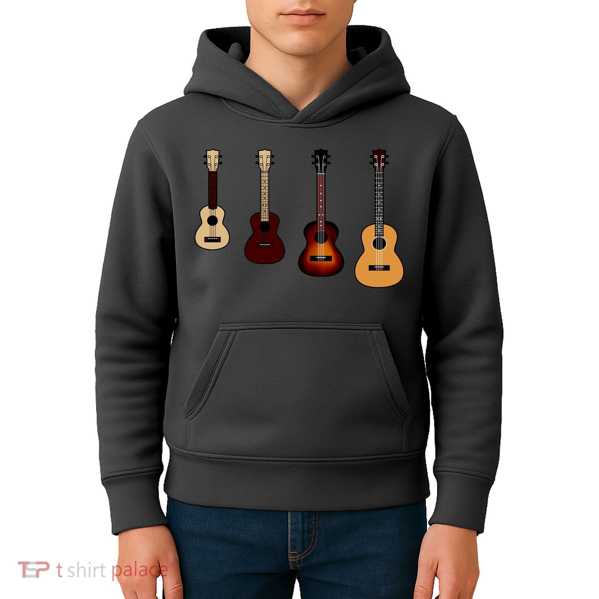 Ukulele Quad Kids Hoodie
