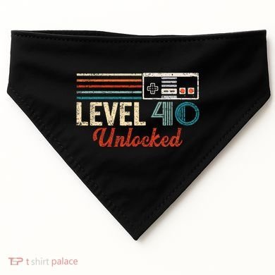 Unlocked Level 40 Birthday USA-Made Doggie Bandana