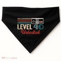 Unlocked Level 40 Birthday USA-Made Doggie Bandana thumb 0