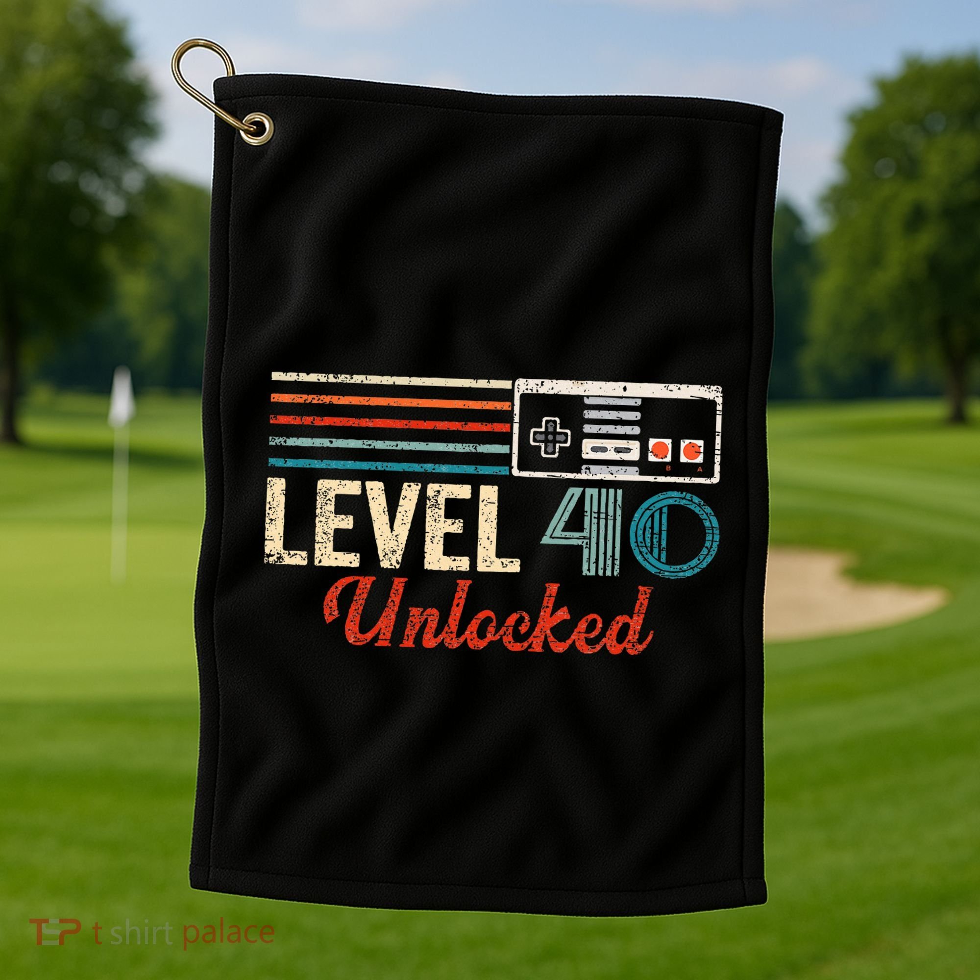 Unlocked Level 40 Birthday Golf Towel