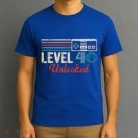 Unlocked Level 40 Birthday T-Shirt thumb 3
