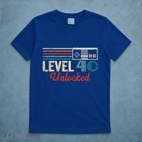Unlocked Level 40 Birthday T-Shirt thumb 5