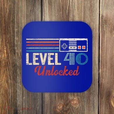 Unlocked Level 40 Birthday Coaster