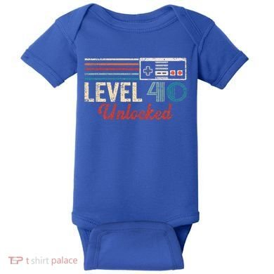 Unlocked Level 40 Birthday Baby Bodysuit