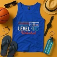 Unlocked Level 40 Birthday Tank Top thumb 4