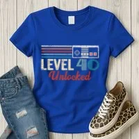 Unlocked Level 40 Birthday Women's T-Shirt thumb 3