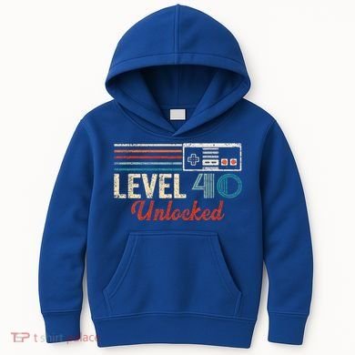 Unlocked Level 40 Birthday Kids Hoodie