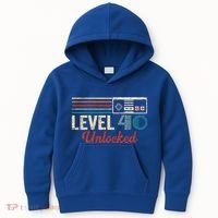 Unlocked Level 40 Birthday Kids Hoodie thumb 0
