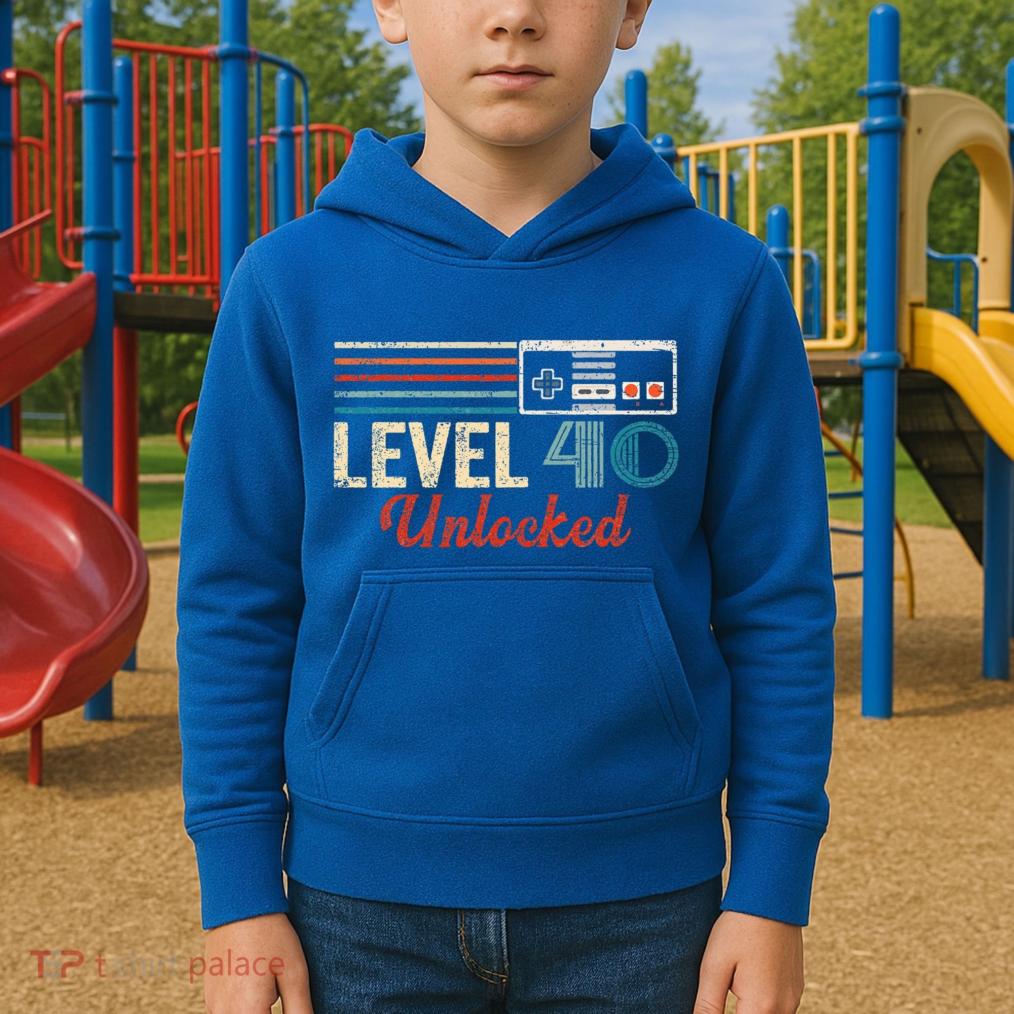 Unlocked Level 40 Birthday Kids Hoodie