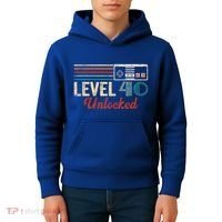 Unlocked Level 40 Birthday Kids Hoodie thumb 4