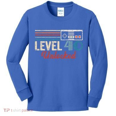 Unlocked Level 40 Birthday Kids Long Sleeve Shirt
