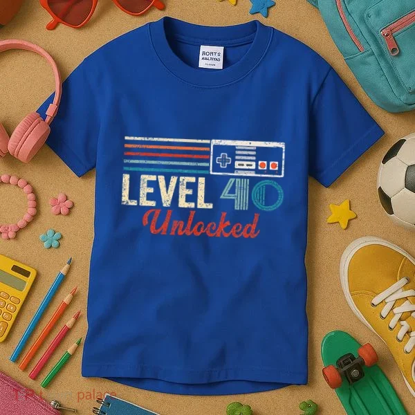 Unlocked Level 40 Birthday Kids T-Shirt