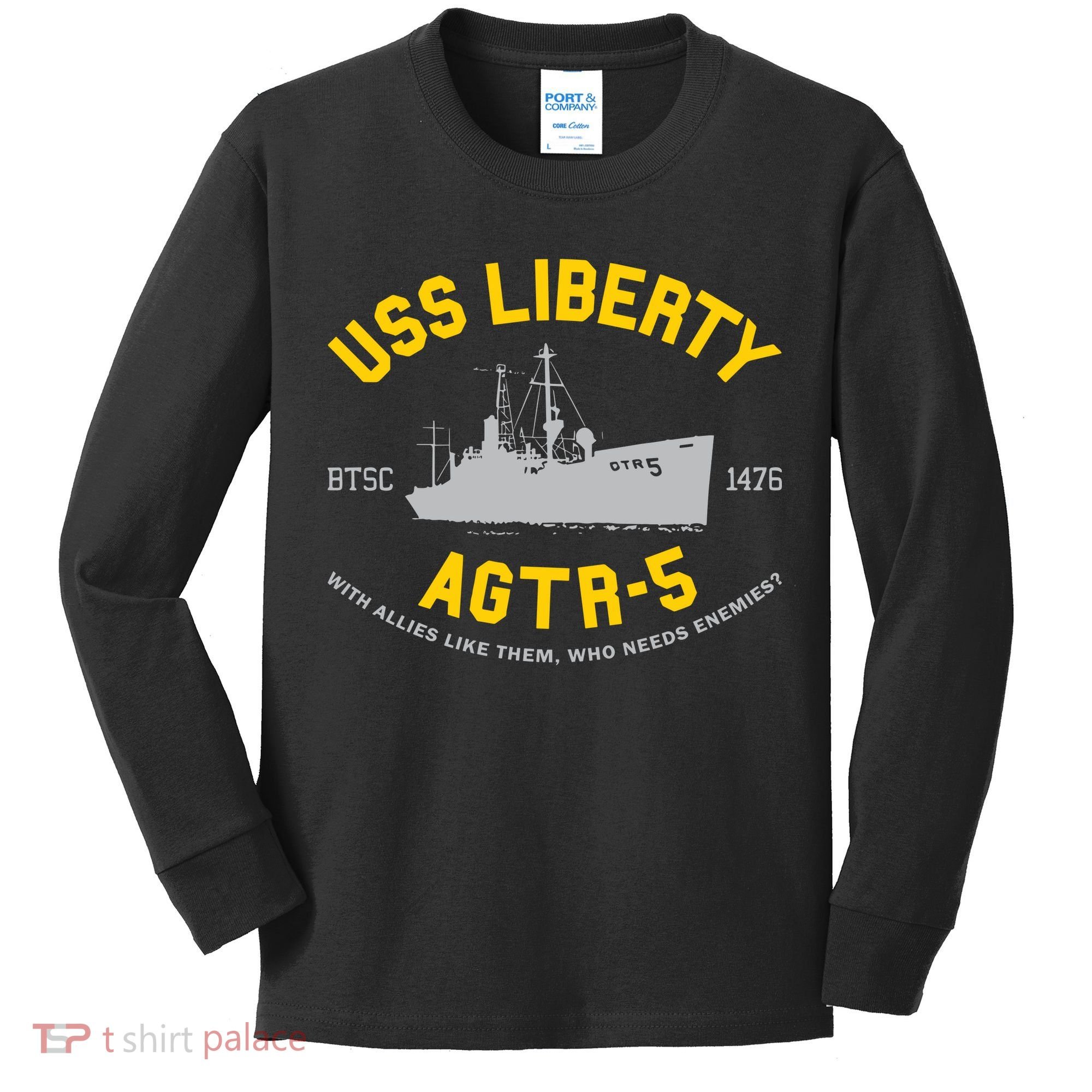 Uss Liberty Agtr 5 Kids Long Sleeve Shirt
