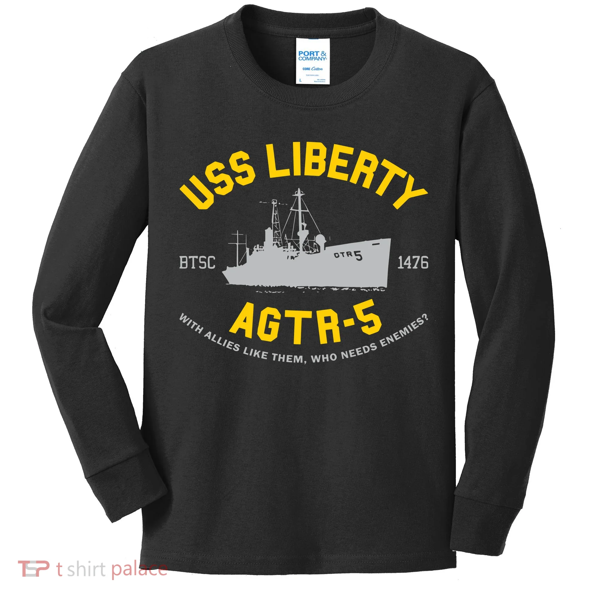 Uss Liberty Agtr 5 Kids Long Sleeve Shirt