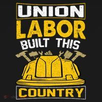 Union Labor Built This Country Graphic USA-Made Doggie Bandana thumb 2