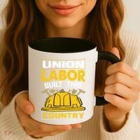 Union Labor Built This Country Graphic Coffee Mug thumb 3