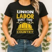 Union Labor Built This Country Graphic Women's T-Shirt thumb 2
