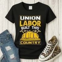 Union Labor Built This Country Graphic Women's T-Shirt thumb 3