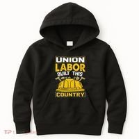 Union Labor Built This Country Graphic Kids Hoodie thumb 0