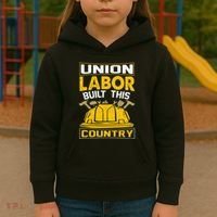 Union Labor Built This Country Graphic Kids Hoodie thumb 3