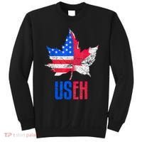 UsEh Leaf Canadian American Flag Canada Usa Patriotic Sweatshirt thumb 0
