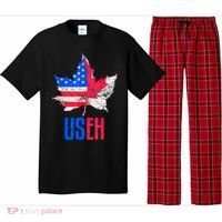 UsEh Leaf Canadian American Flag Canada Usa Patriotic Pajama Set thumb 0
