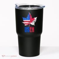 UsEh Leaf Canadian American Flag Canada Usa Patriotic Tumbler thumb 0