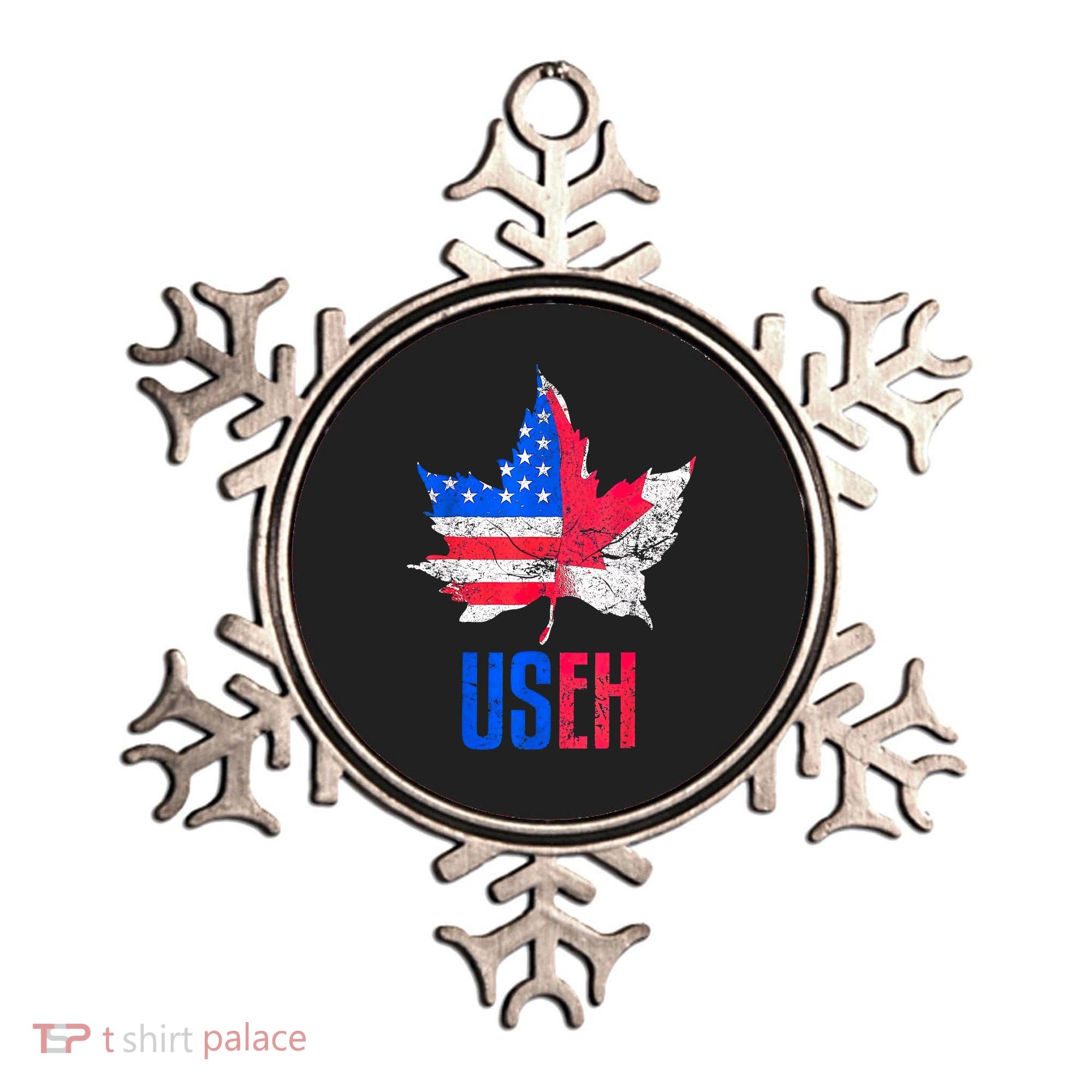 UsEh Leaf Canadian American Flag Canada Usa Patriotic Ornament