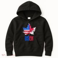 UsEh Leaf Canadian American Flag Canada Usa Patriotic Kids Hoodie thumb 0
