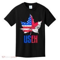 UsEh Leaf Canadian American Flag Canada Usa Patriotic Kids T-Shirt thumb 0