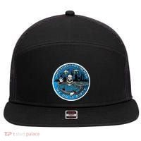 Underground Lineman Cable Splicer 7 Panel Mesh Trucker Snapback Hat thumb 0