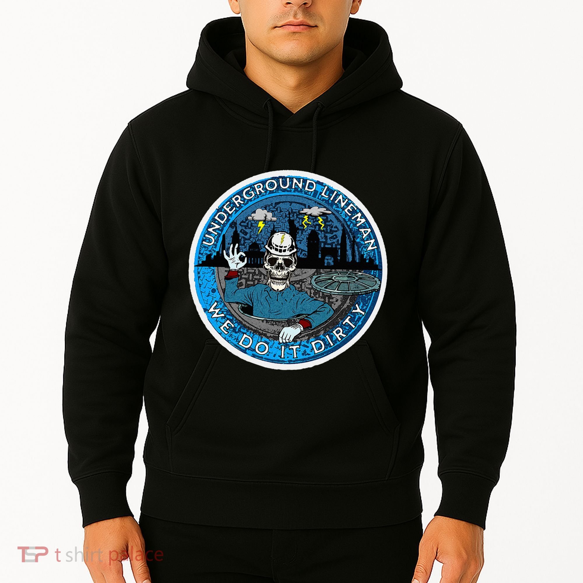 Underground Lineman Cable Splicer Hoodie