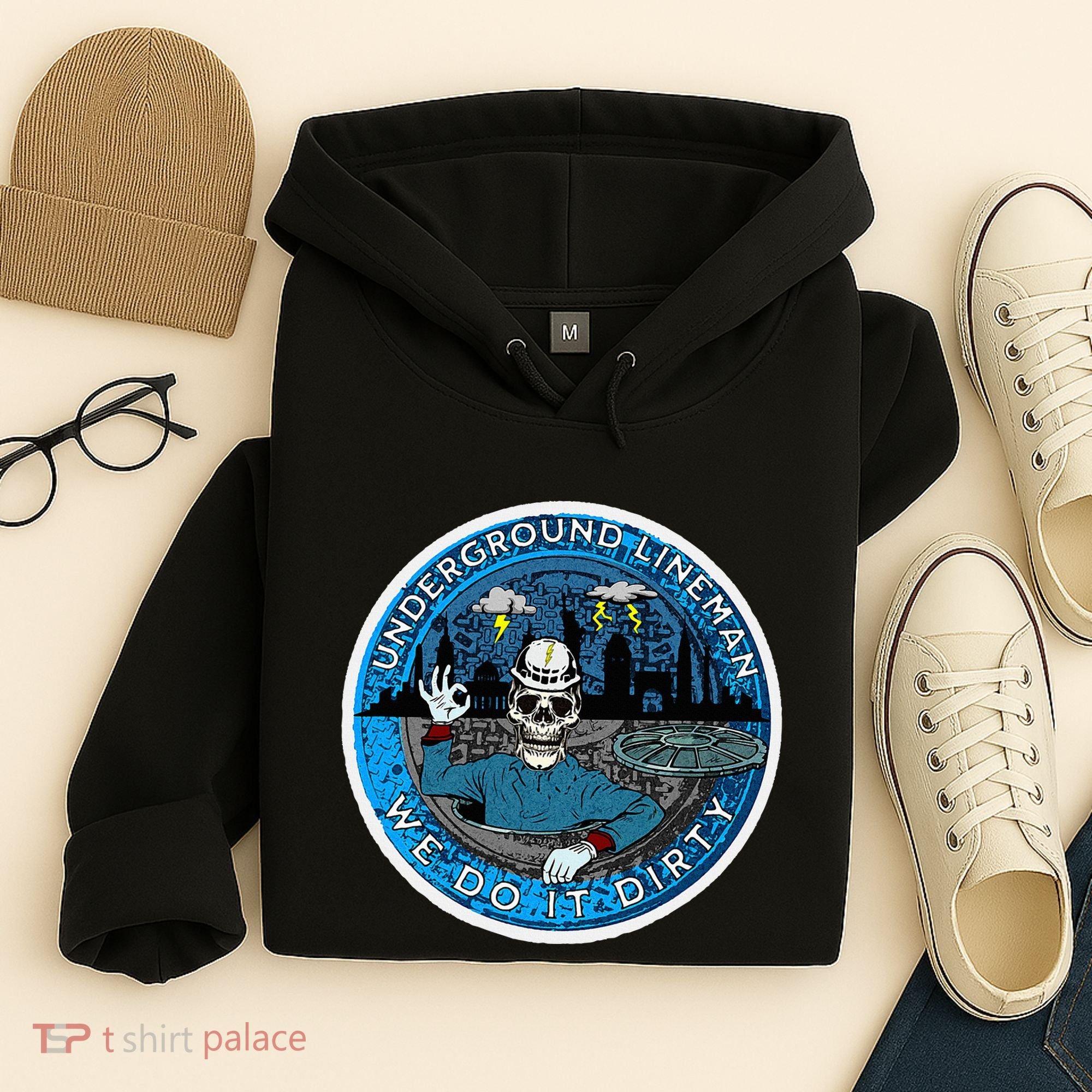 Underground Lineman Cable Splicer Hoodie