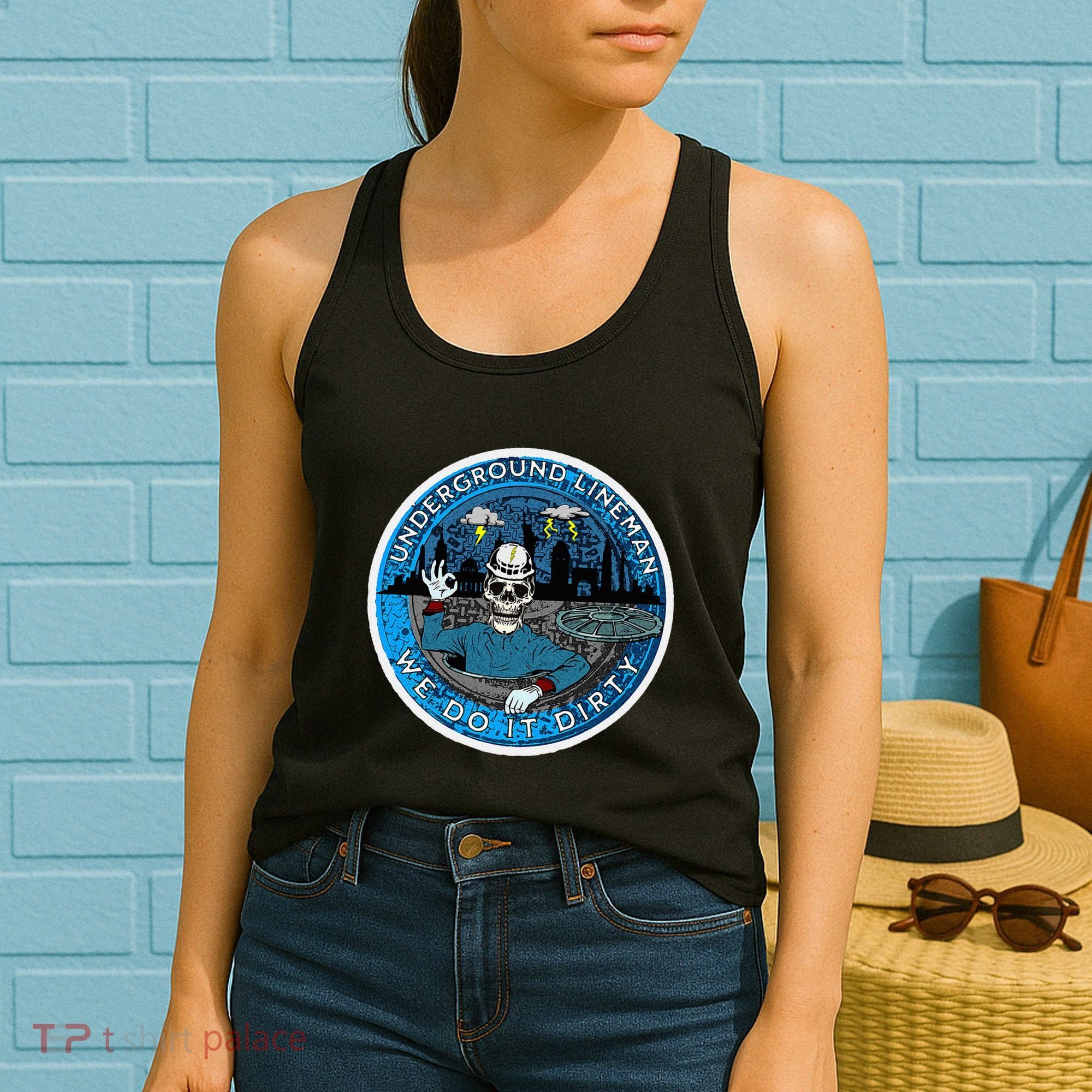 Underground Lineman Cable Splicer Women's Tank Top