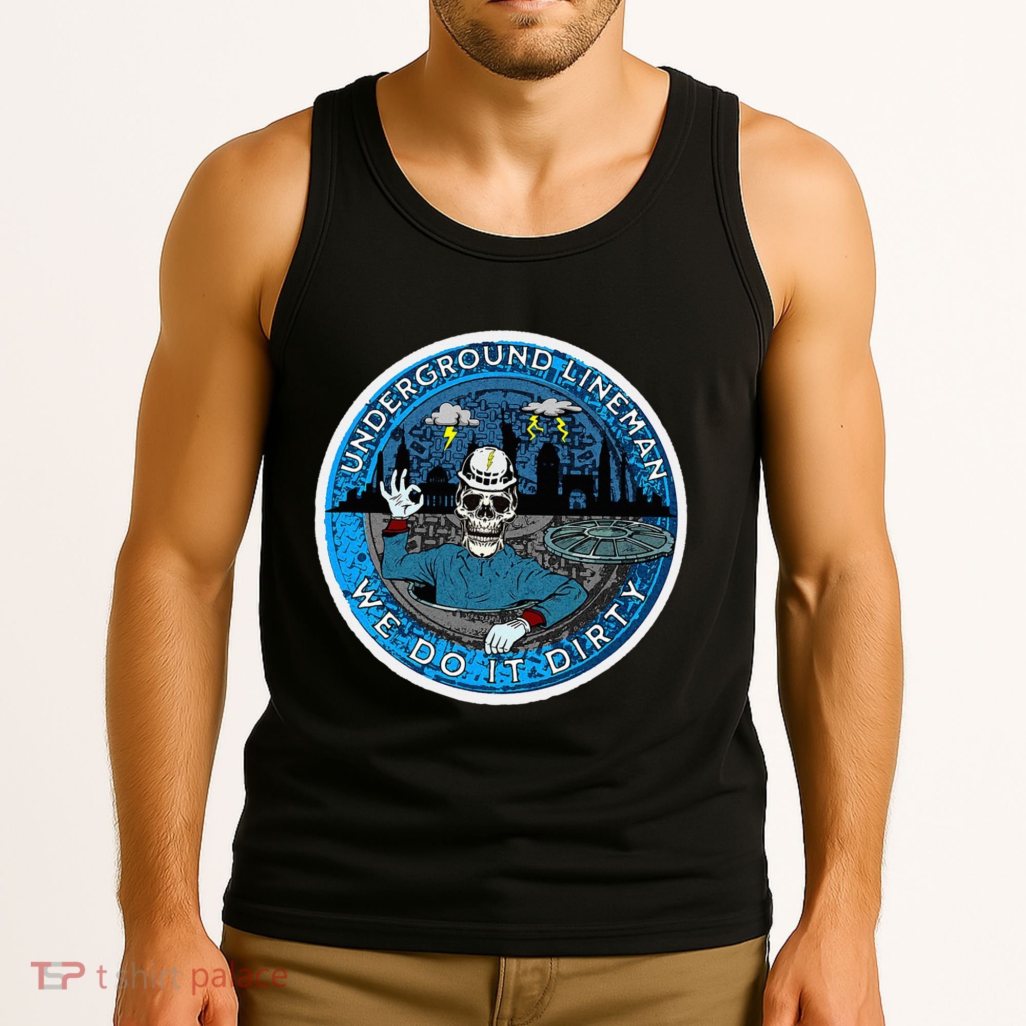 Underground Lineman Cable Splicer Tank Top