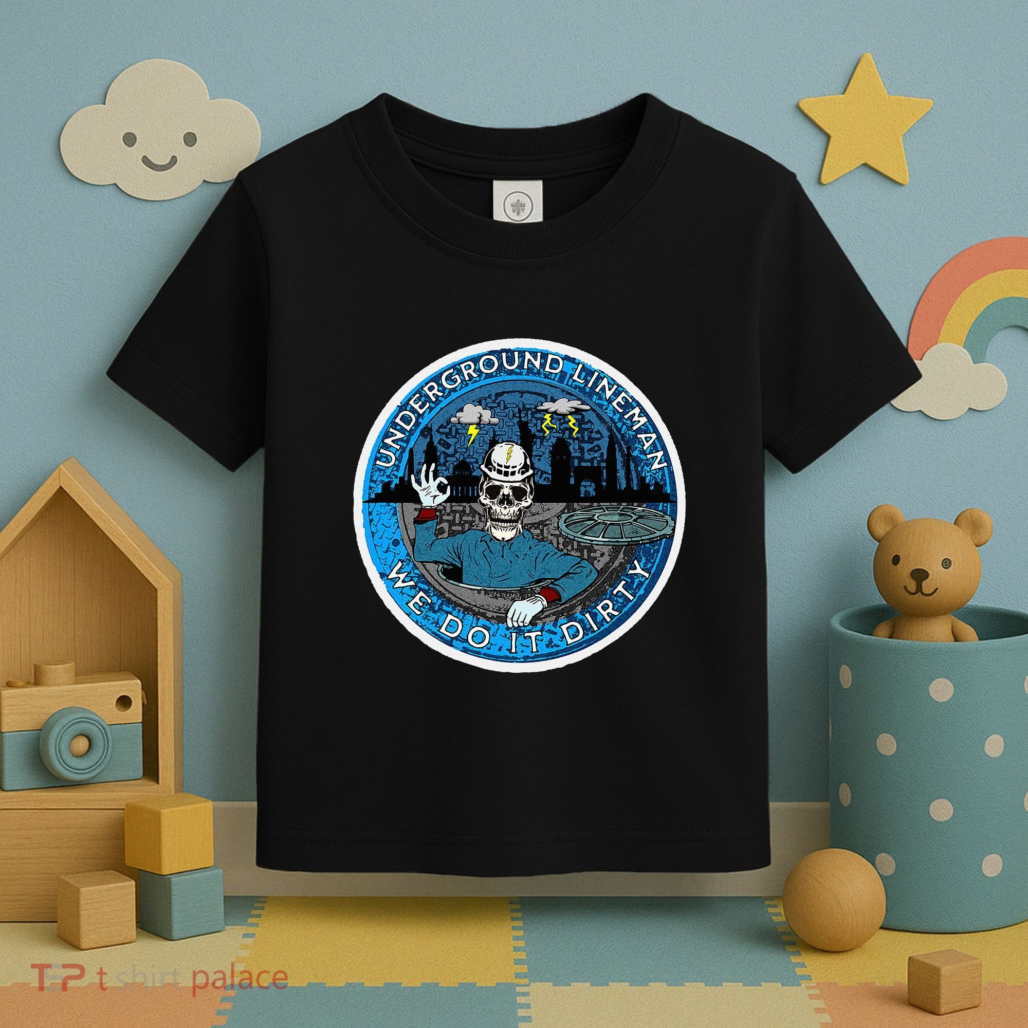 Underground Lineman Cable Splicer Toddler T-Shirt