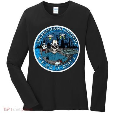 Underground Lineman Cable Splicer Women's Long Sleeve Shirt