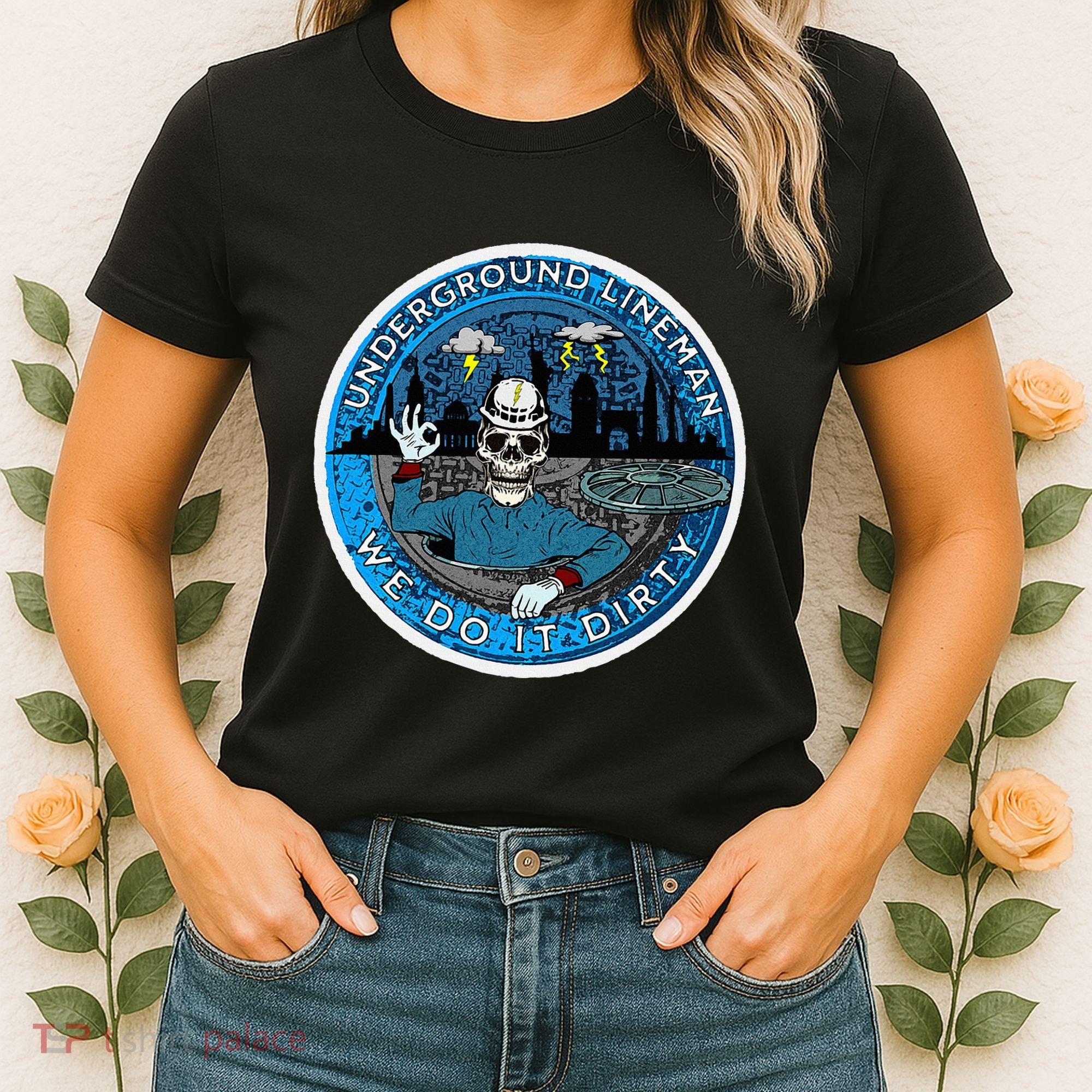 Underground Lineman Cable Splicer Women's T-Shirt