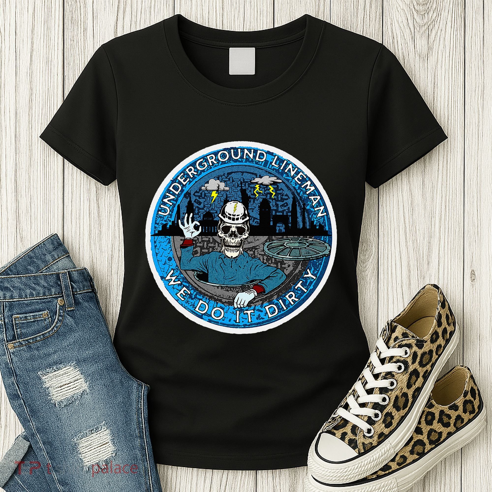 Underground Lineman Cable Splicer Women's T-Shirt