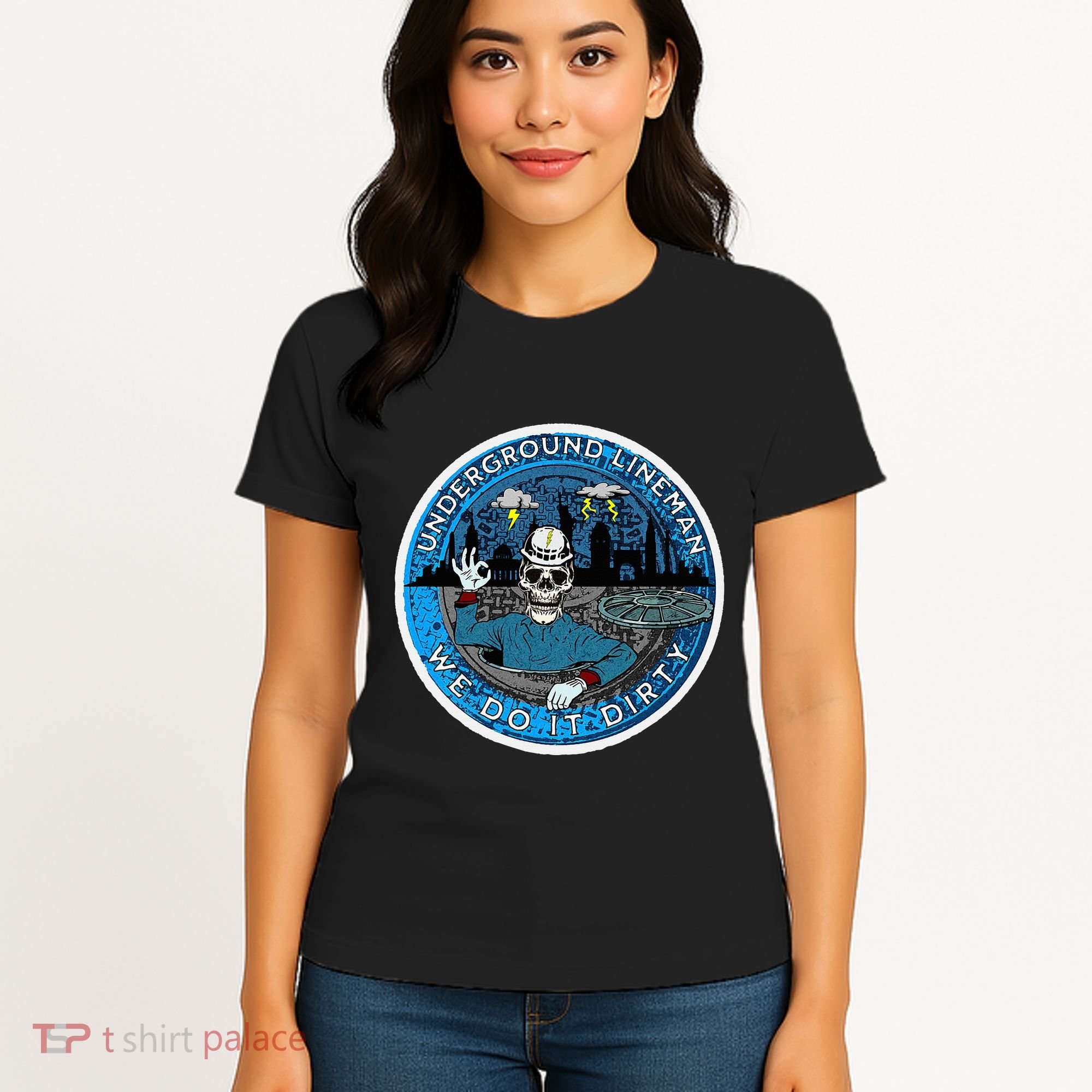 Underground Lineman Cable Splicer Women's T-Shirt