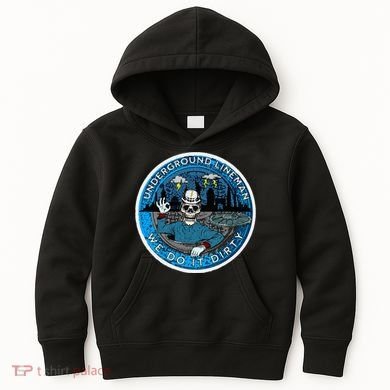 Underground Lineman Cable Splicer Kids Hoodie