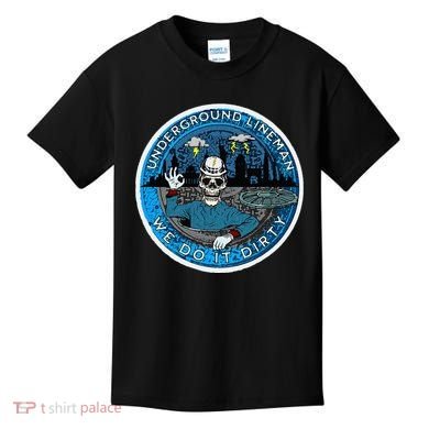 Underground Lineman Cable Splicer Kids T-Shirt