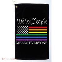 Usa Lgbt Equality We The People Means Everyone Golf Towel thumb 0