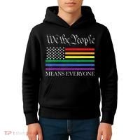 Usa Lgbt Equality We The People Means Everyone Kids Hoodie thumb 4