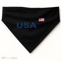 Usa Lacrosse Flag Gift USA-Made Doggie Bandana thumb 0
