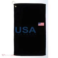 Usa Lacrosse Flag Gift Golf Towel thumb 0